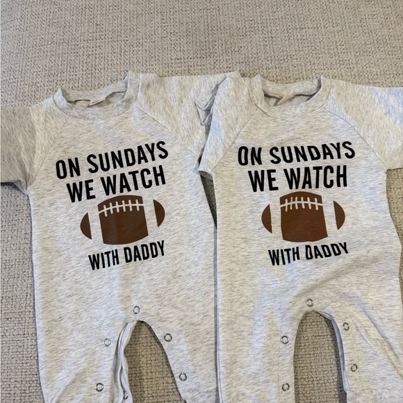 Other - Gray Football Print Kids One Piece